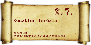 Kesztler Terézia névjegykártya