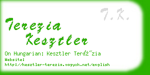 terezia kesztler business card